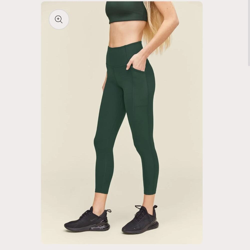 Girlfriend Collective 4024 Compressive High Rise Pocket Leggings Moss Green S
